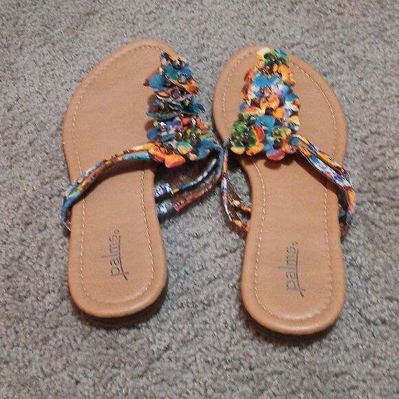 Palms embellished sandals  Sz 12 EUC - Picture 5 of 9